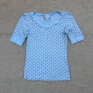 Limited Too Light Blue Polka Dot Baby Tee – Size 14